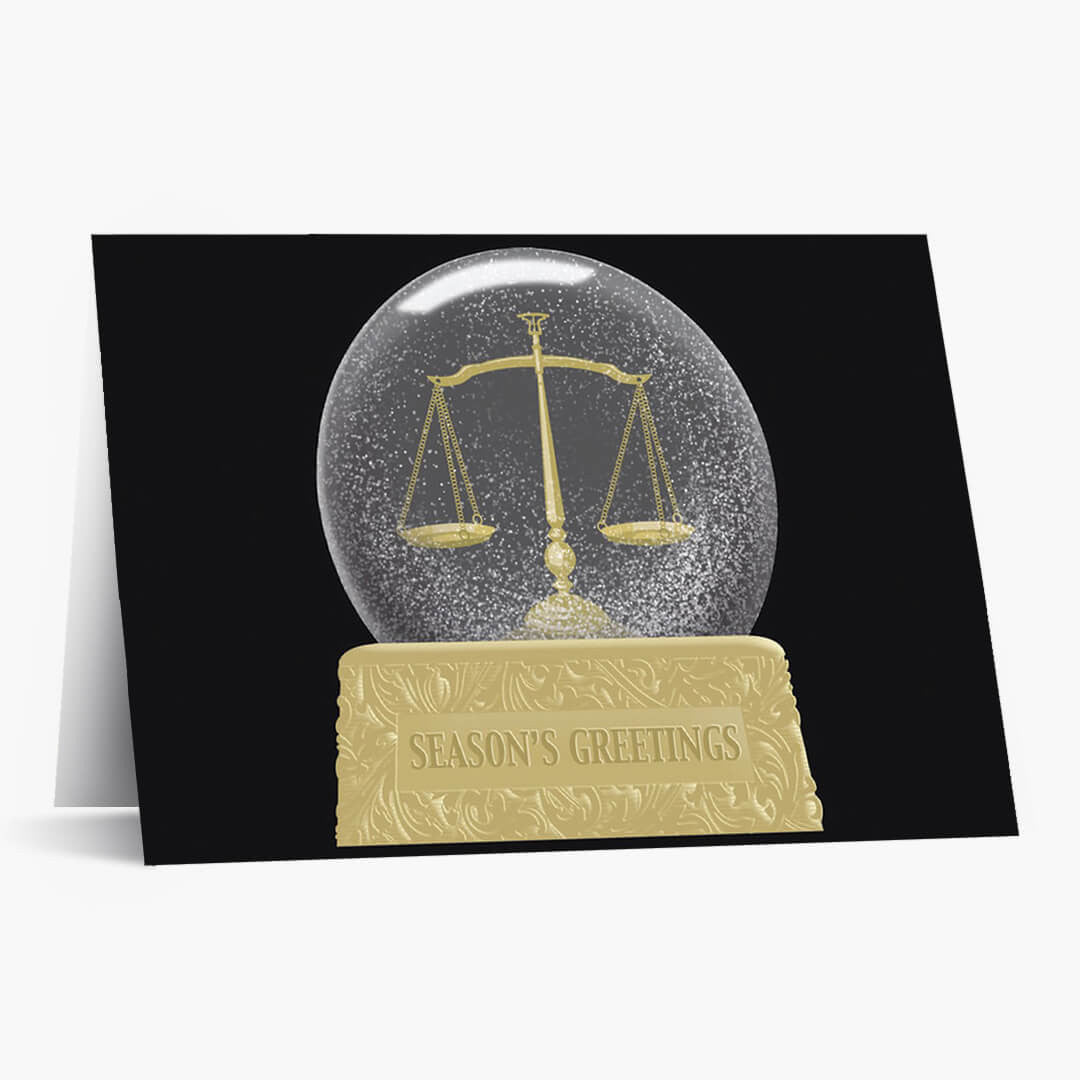 Snowglobe Scales Christmas Card