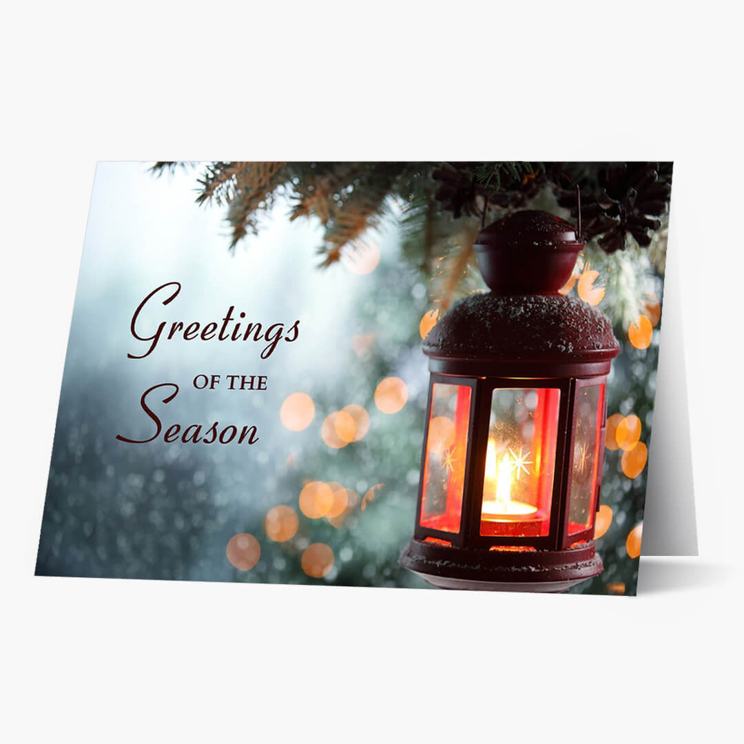 Soft Lantern Greetings Holiday Card