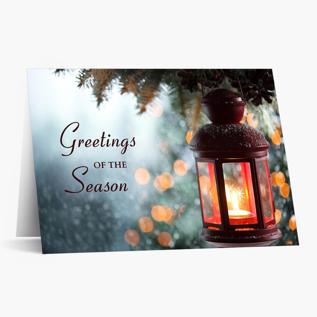 Soft Lantern Greetings Holiday Card