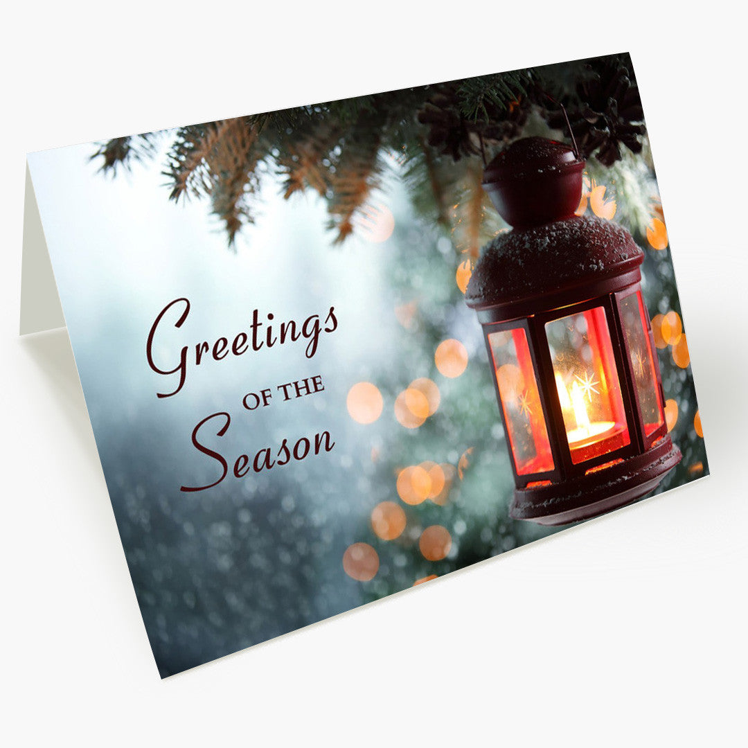 Soft Lantern Greetings Holiday Card