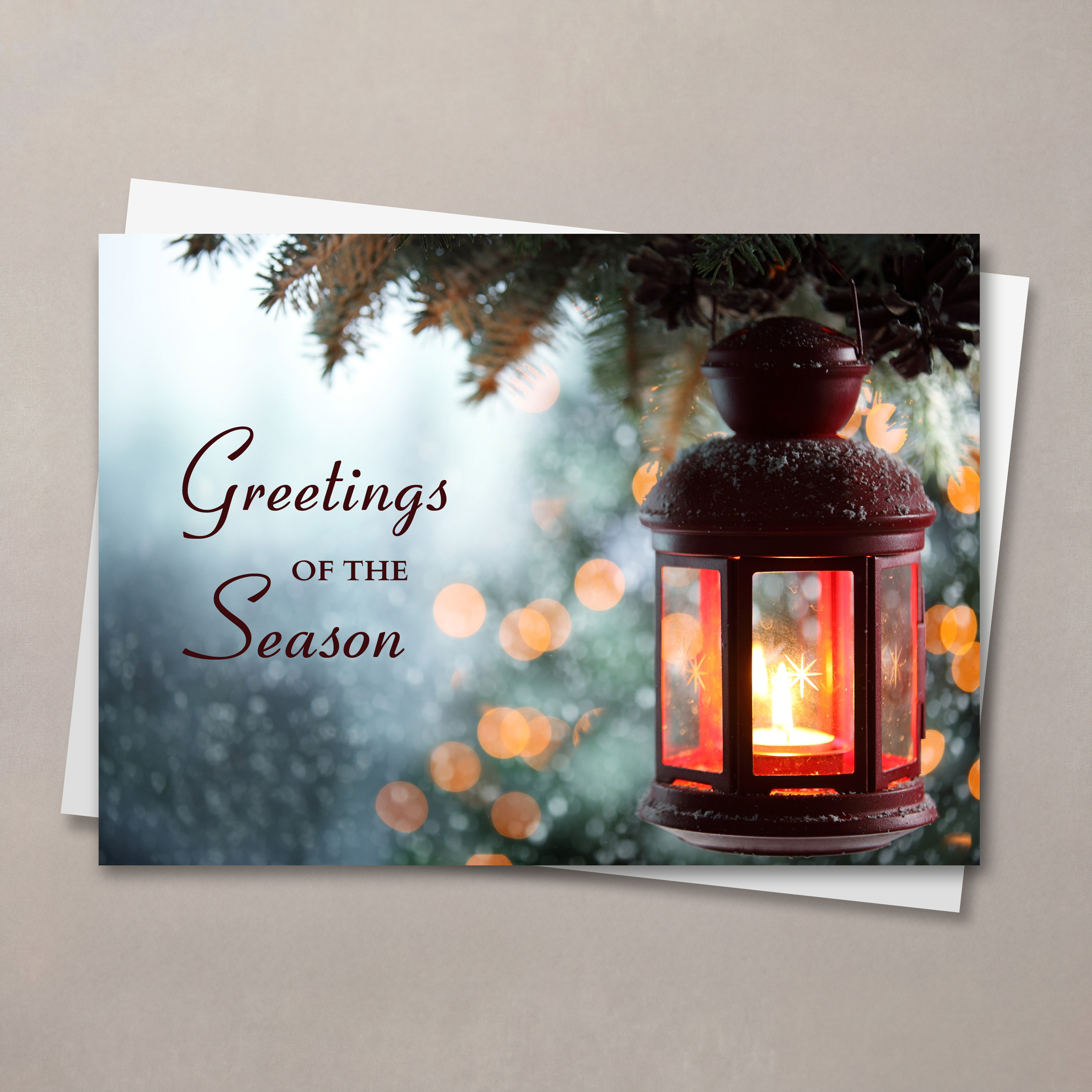 Soft Lantern Greetings Holiday Card