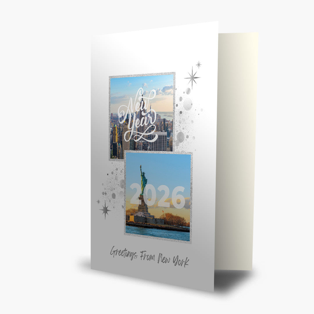 Sparkling Scenes New Year Card - New York City