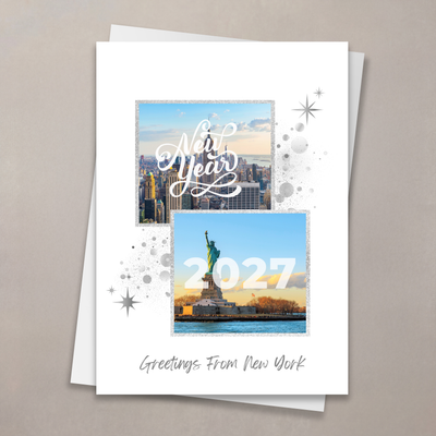 Sparkling Scenes New Year Card - New York City