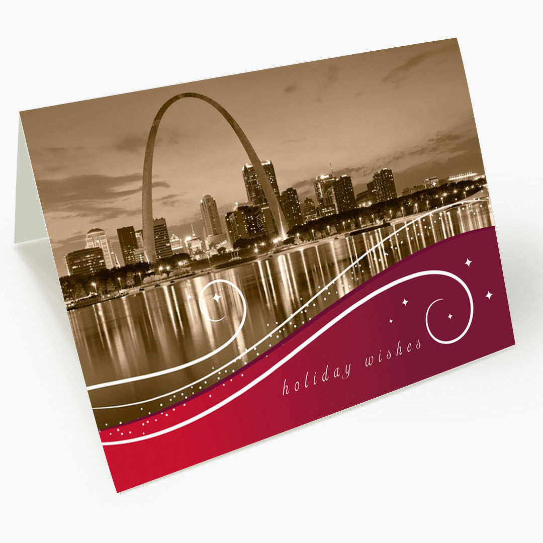 St Louis Swirls Christmas Card
