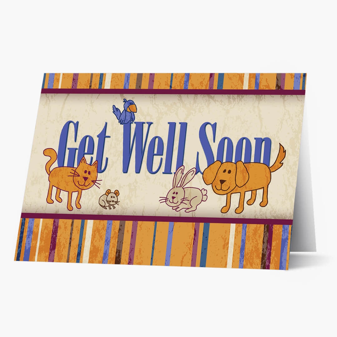 Striped Pet Get Well