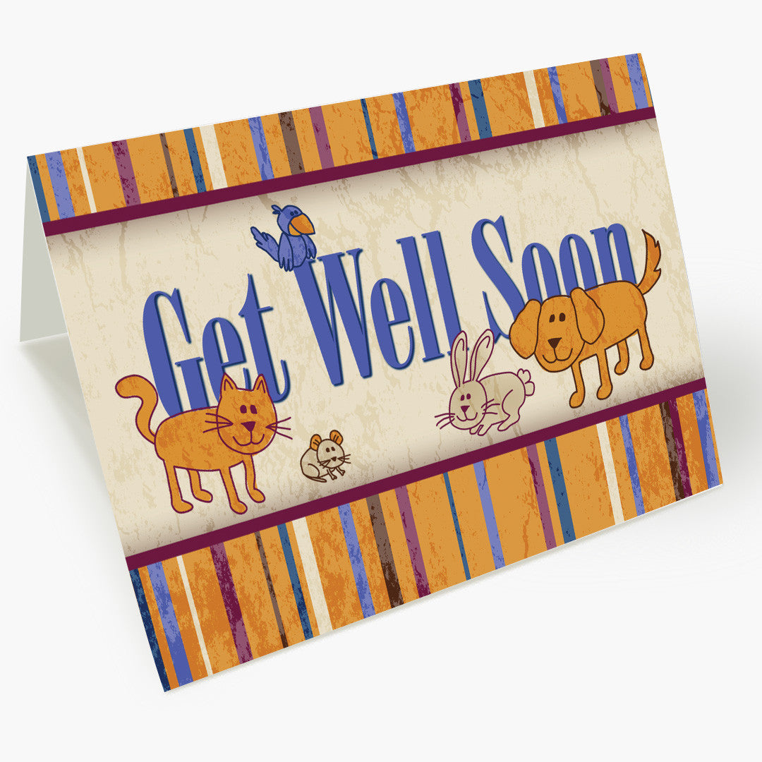 Striped Pet Get Well