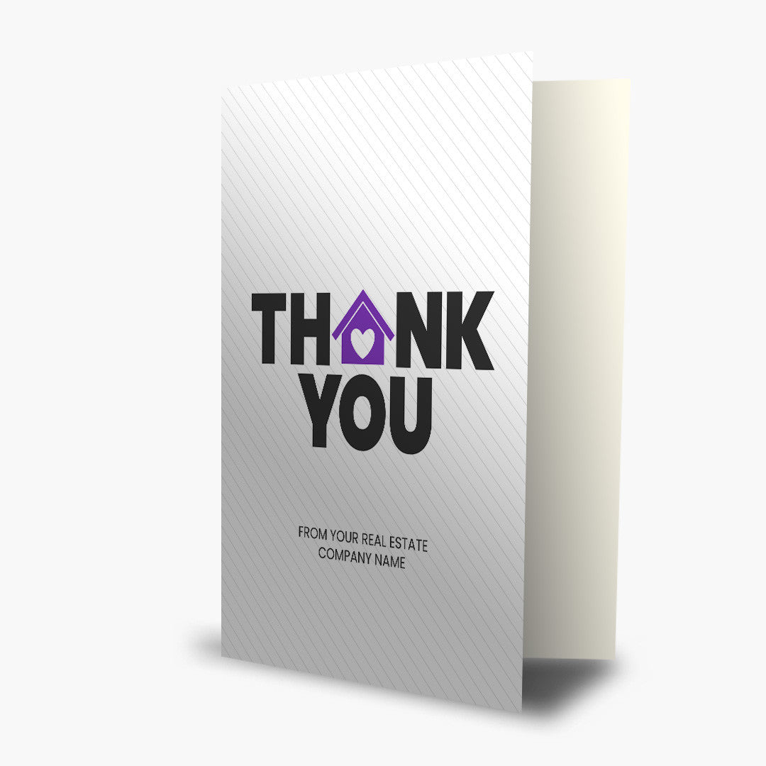 Striped Thank You House Thank You Card