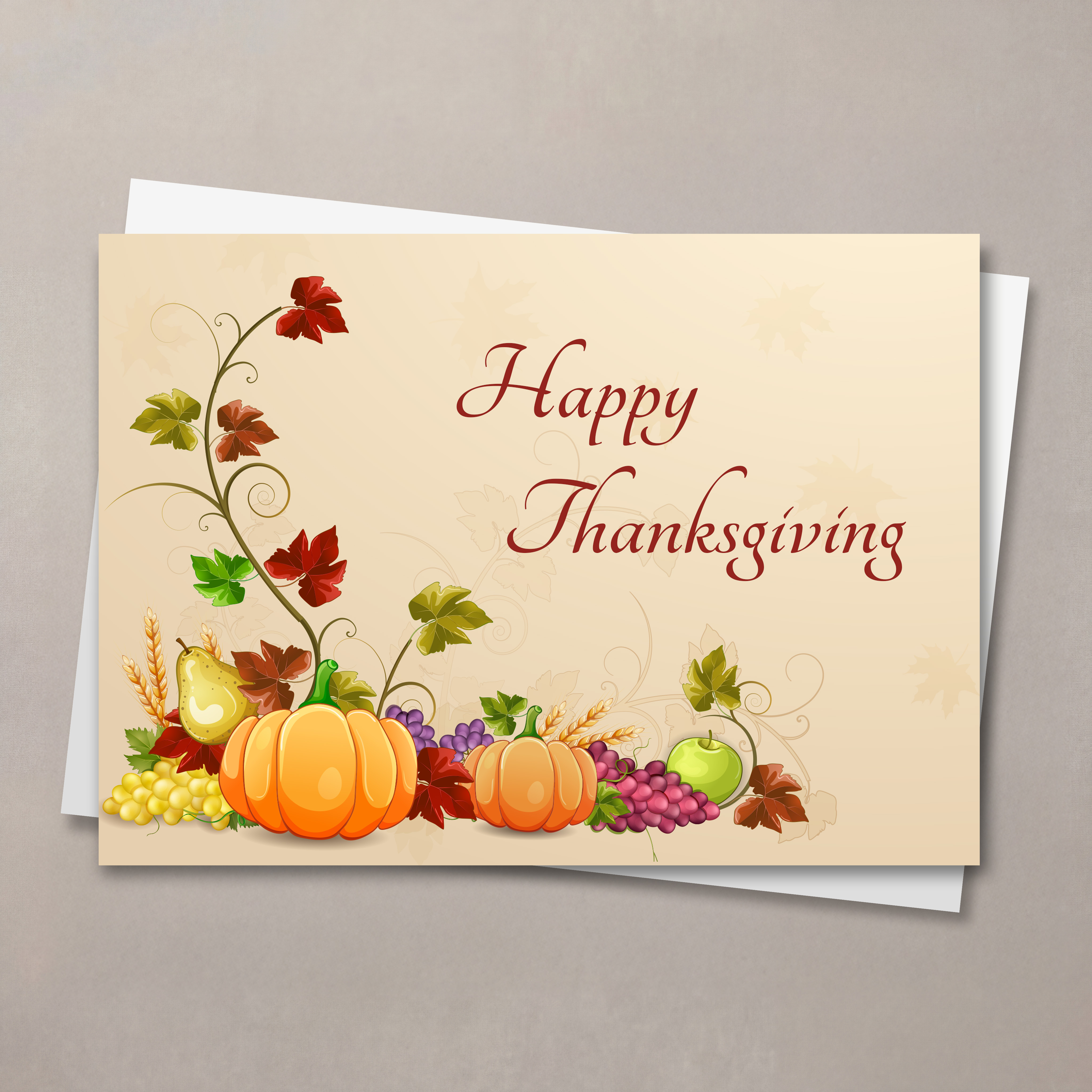 Sweet Autumn Wishes Thanksgiving Card