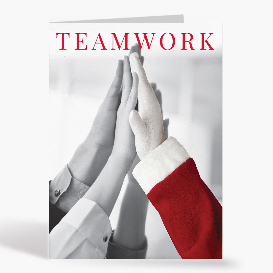 Teamwork Hands Christmas Card