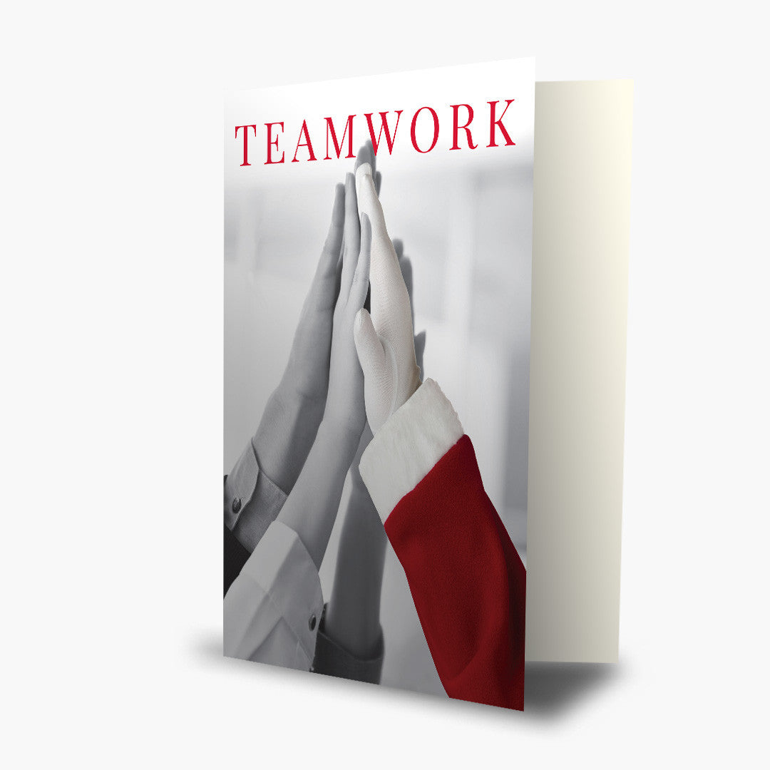 Teamwork Hands Christmas Card