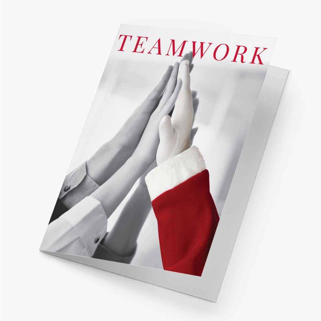 Teamwork Hands Christmas Card