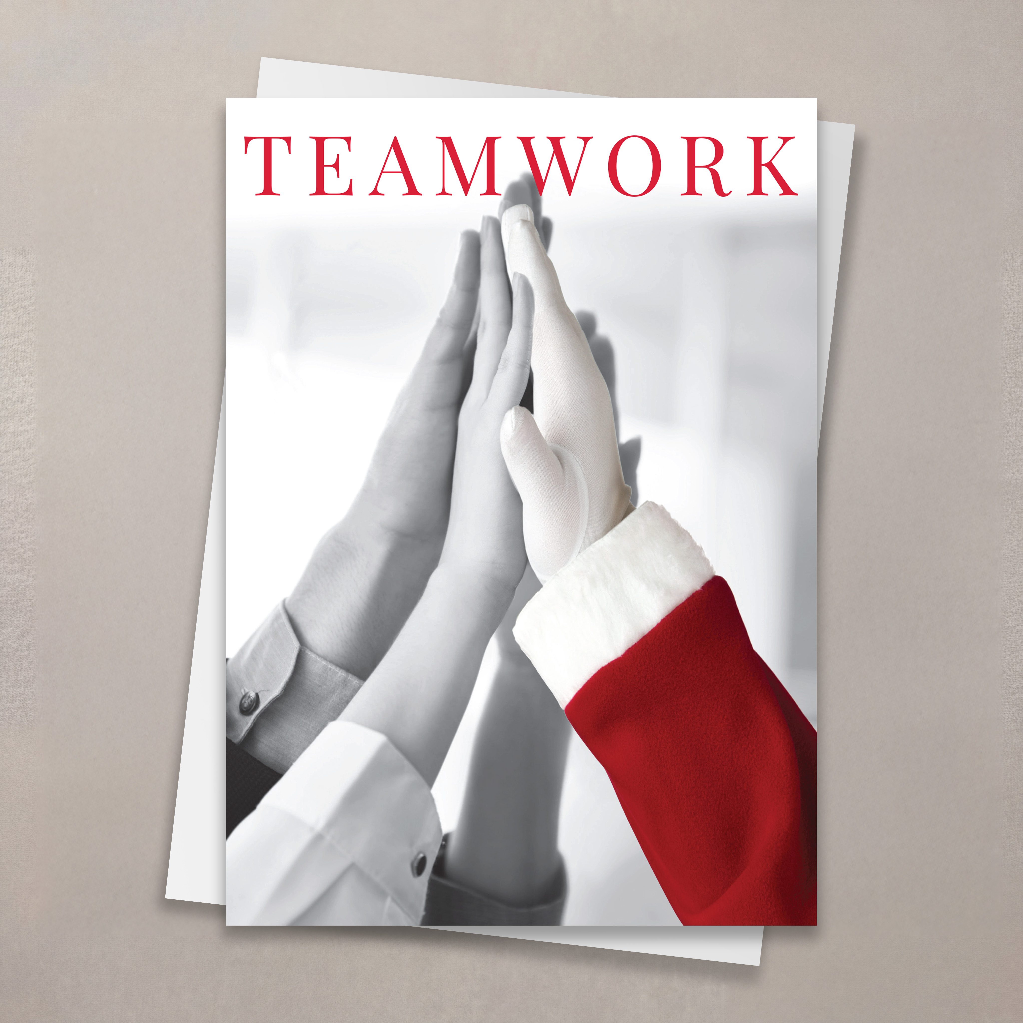 Teamwork Hands Christmas Card