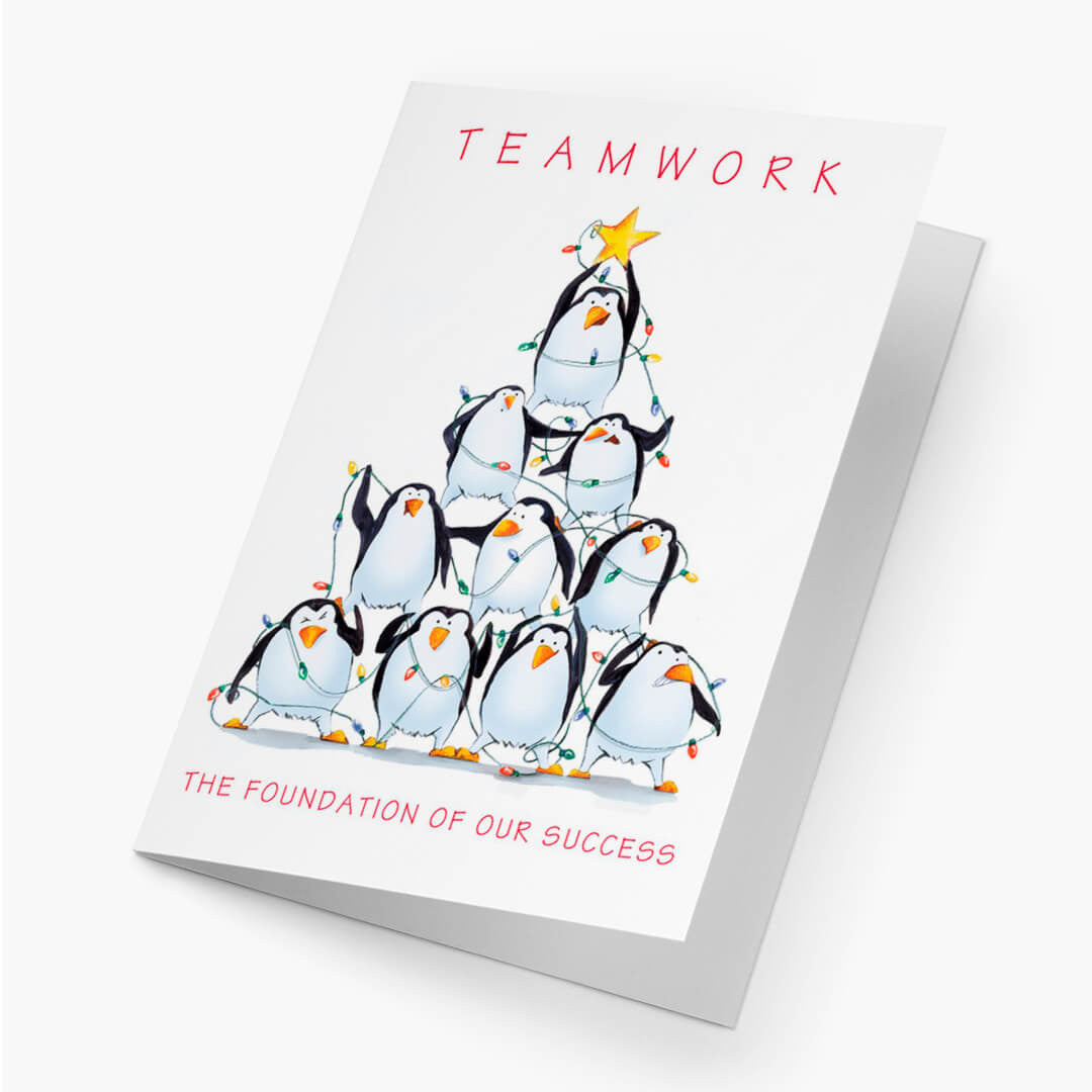 Teamwork Tree Christmas Card