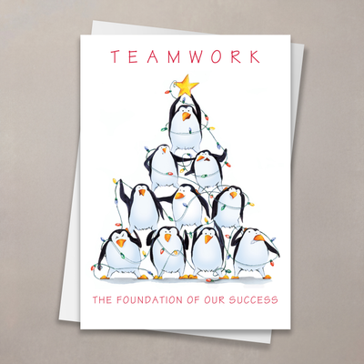 Teamwork Tree Christmas Card