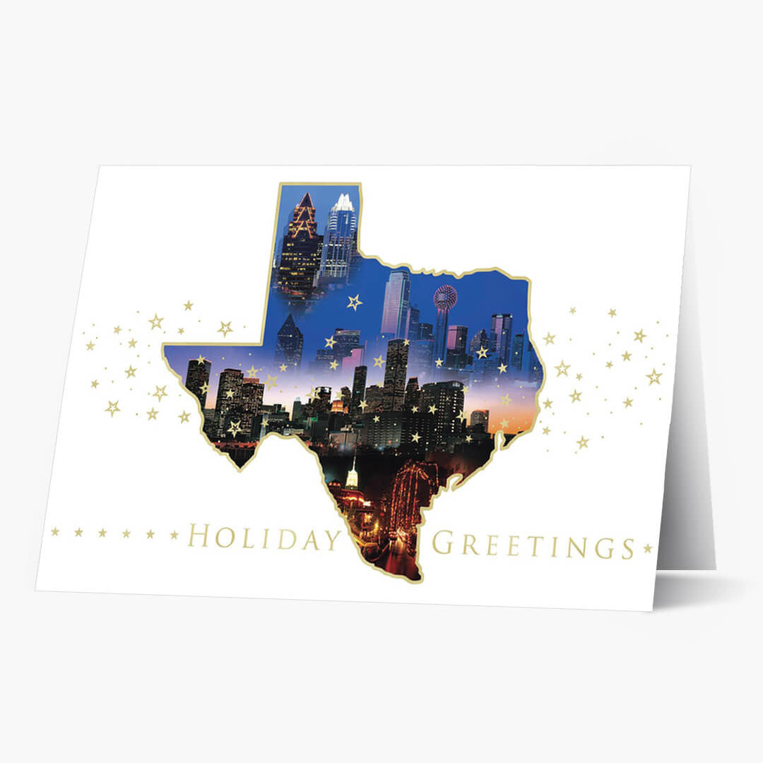 Texas City Sights Christmas Card