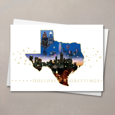 Texas City Sights Christmas Card