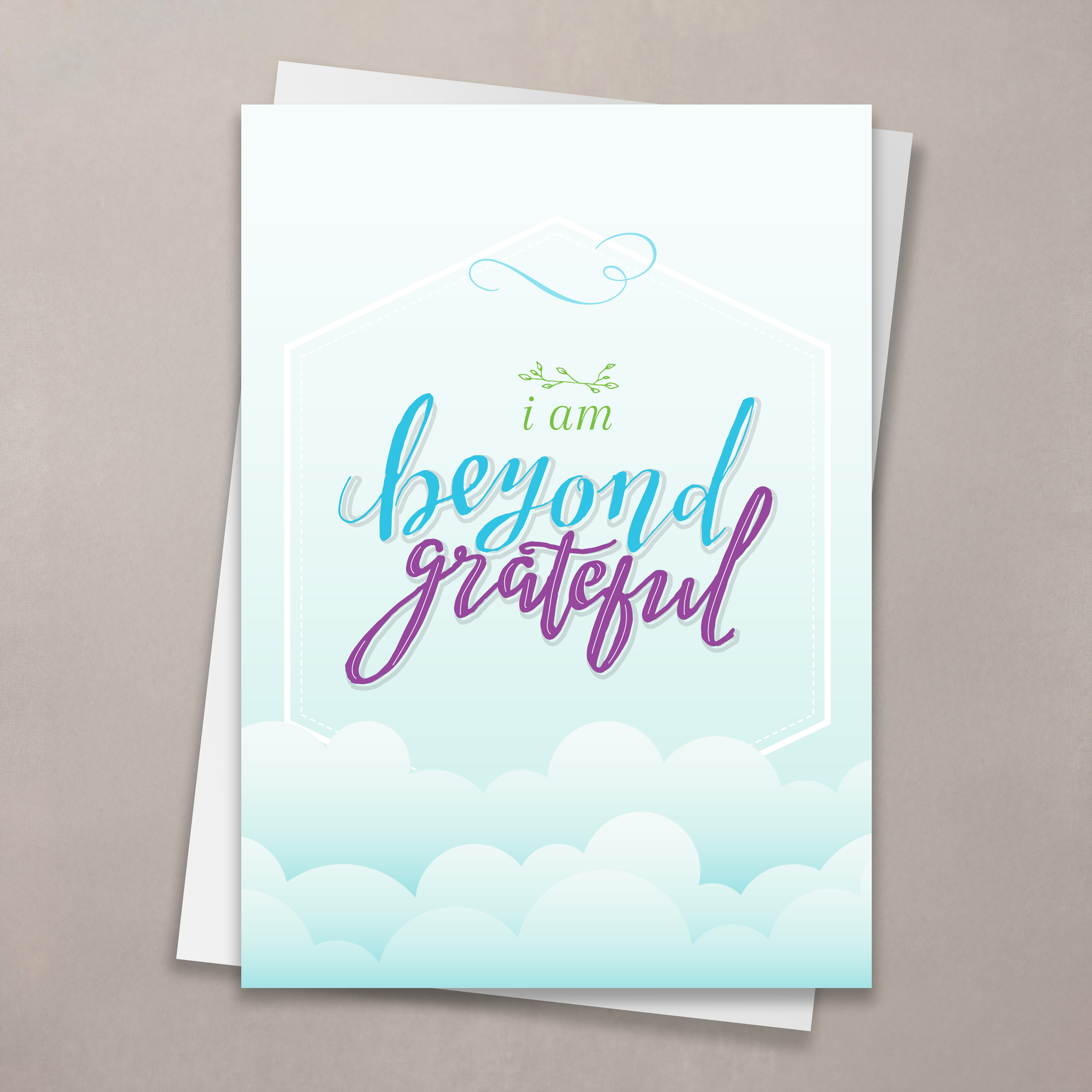 Thank You - Clouds Card