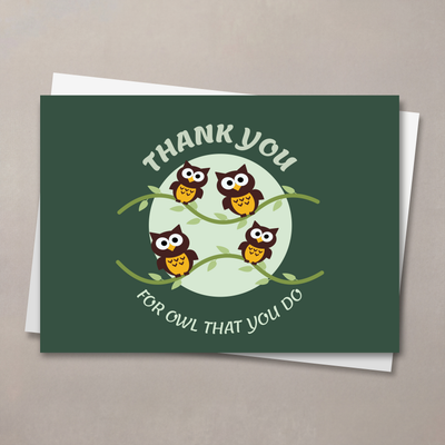 Thank You Owl Card