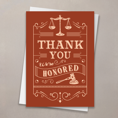 Thank You and Honored Thank You Card