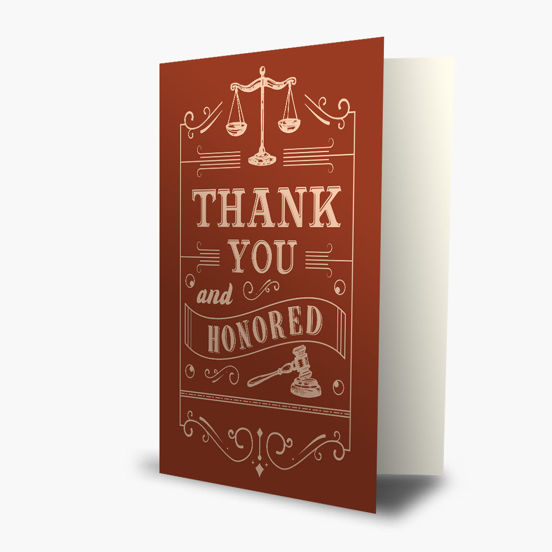 Thank You and Honored Thank You Card