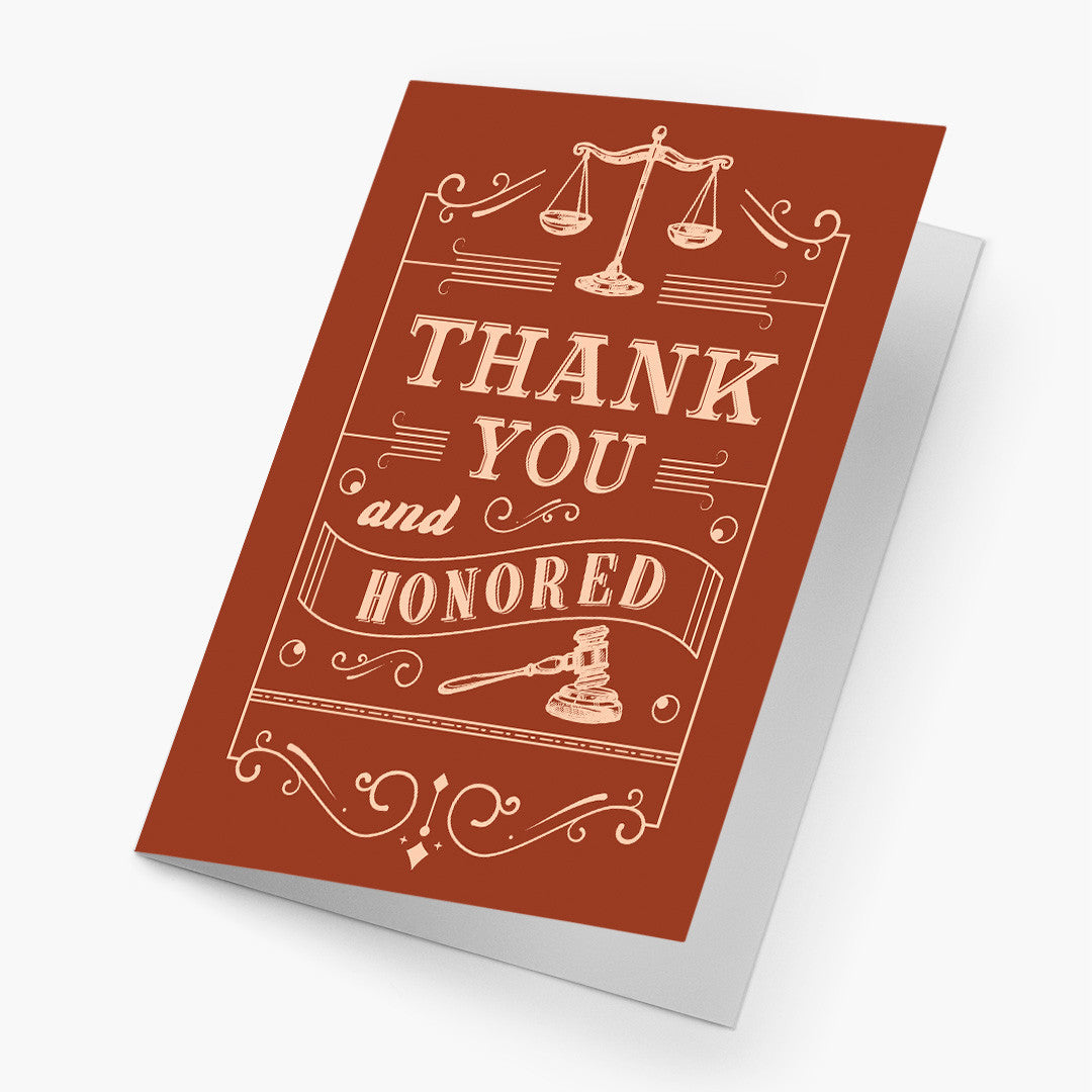 Thank You and Honored Thank You Card