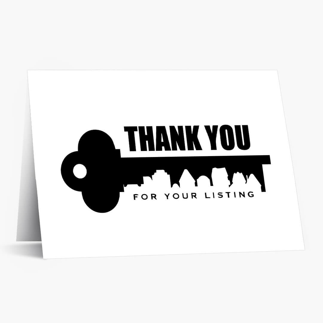Thank You for Your Listing Real Estate Card