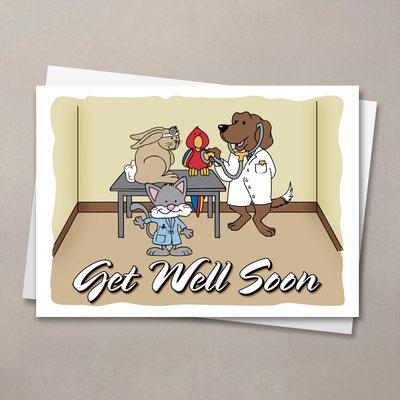 The Doctor Is In Pet Get Well Card