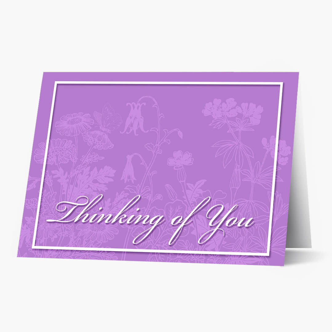 Purple Thinking Of You Card