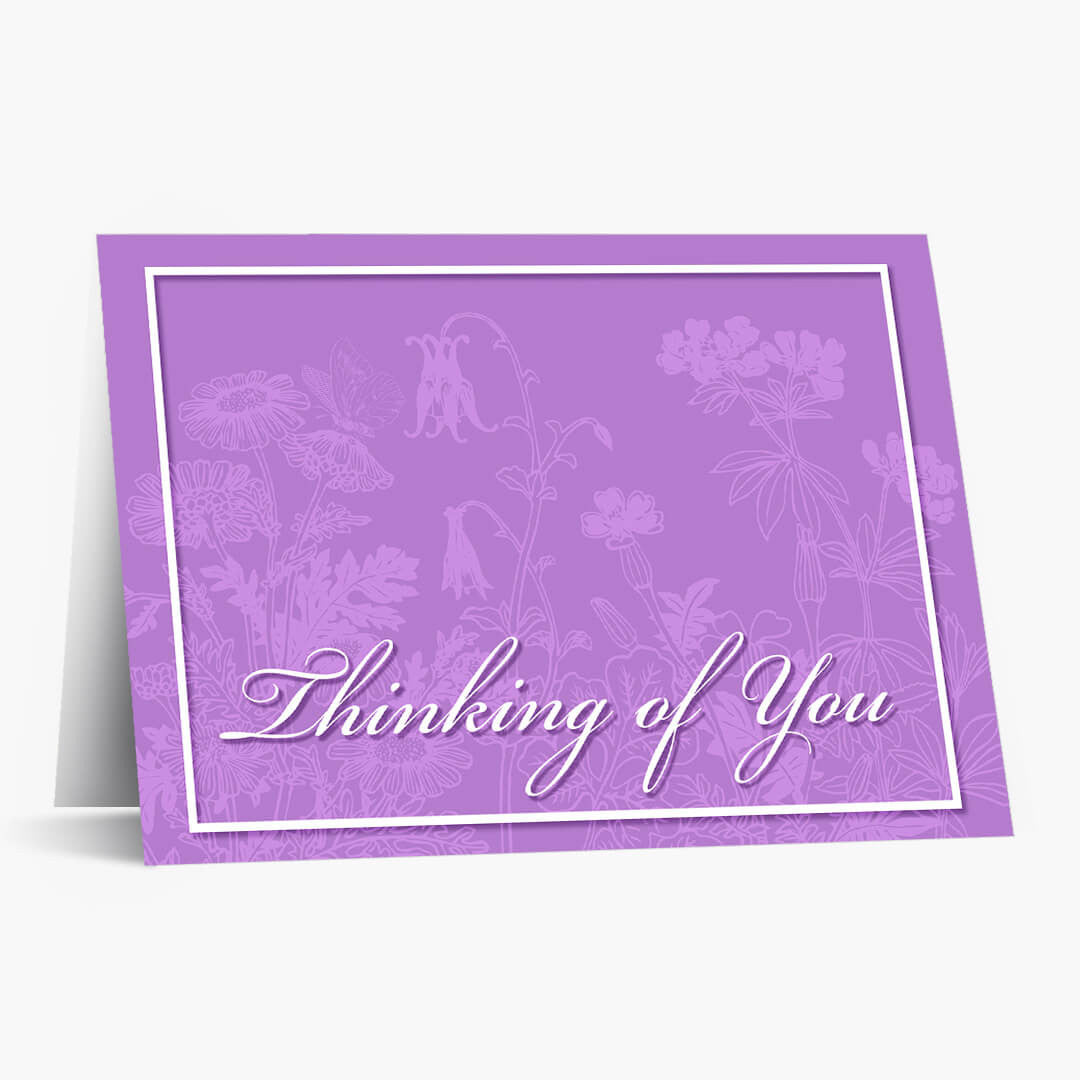 Purple Thinking Of You Card