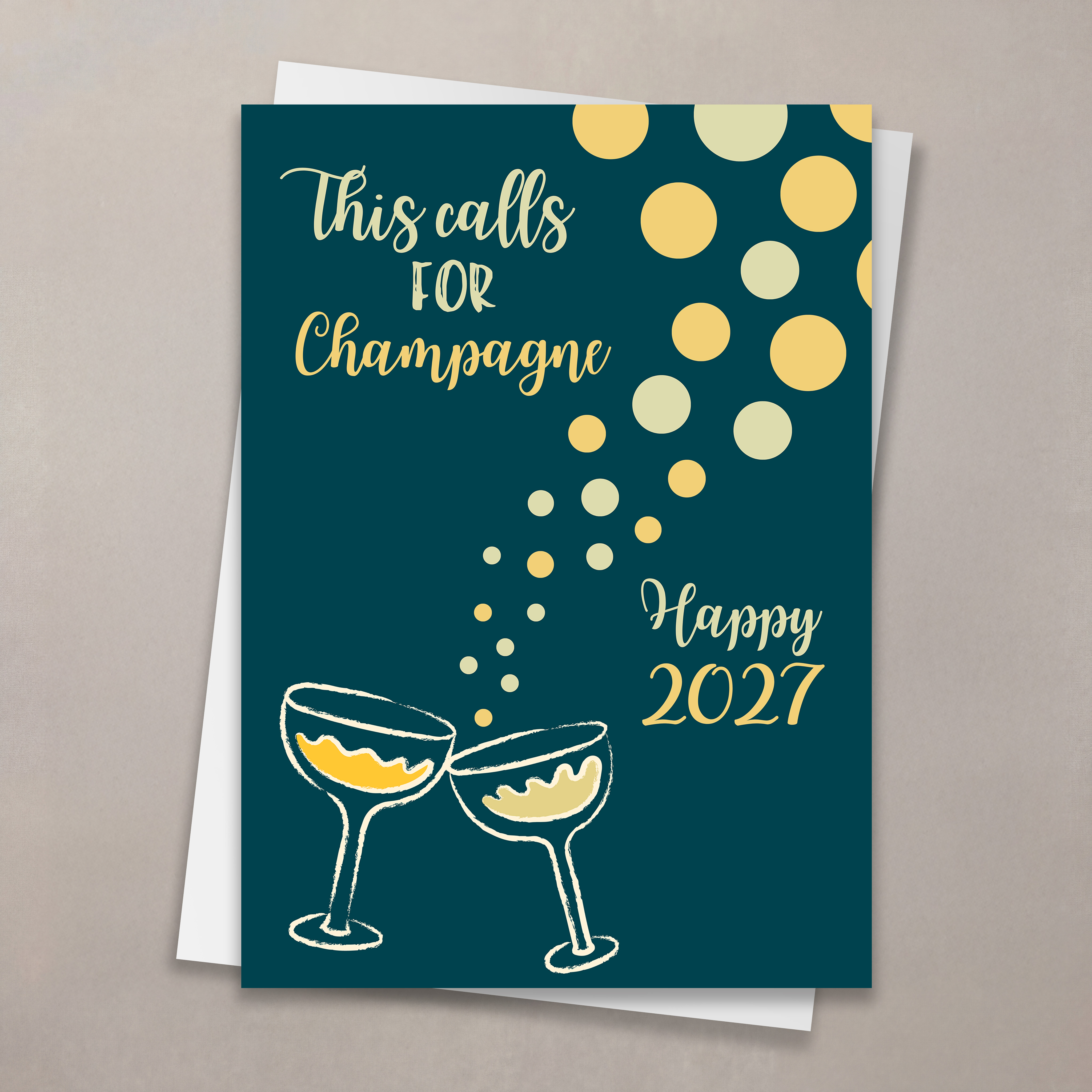 This Calls For Champagne New Year Card 2026