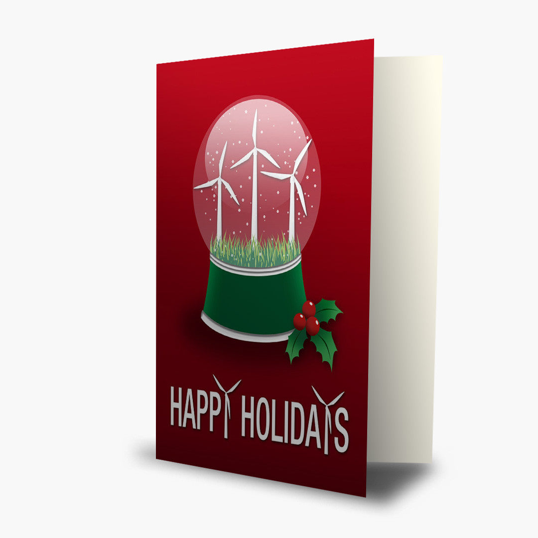 Turbine Snow Globe Holiday Card