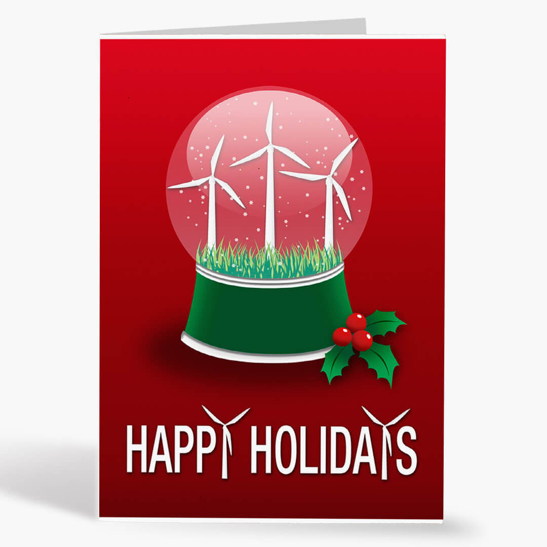 Turbine Snow Globe Holiday Card