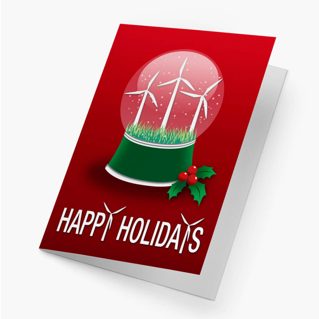 Turbine Snow Globe Holiday Card