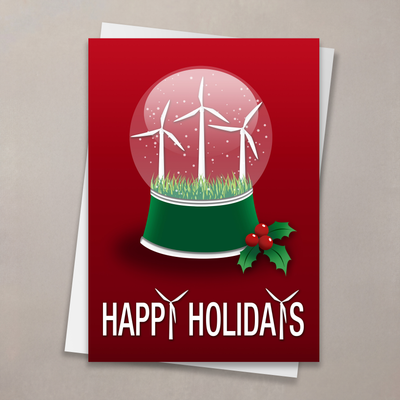 Turbine Snow Globe Holiday Card