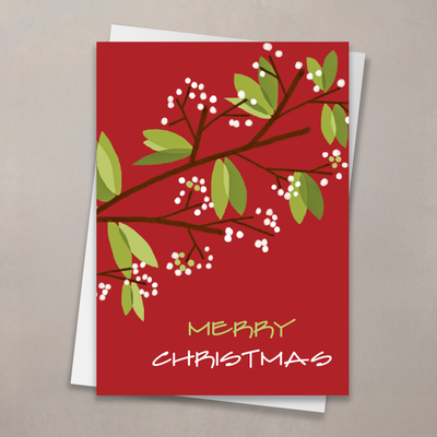 Twinkling Berries Christmas Card