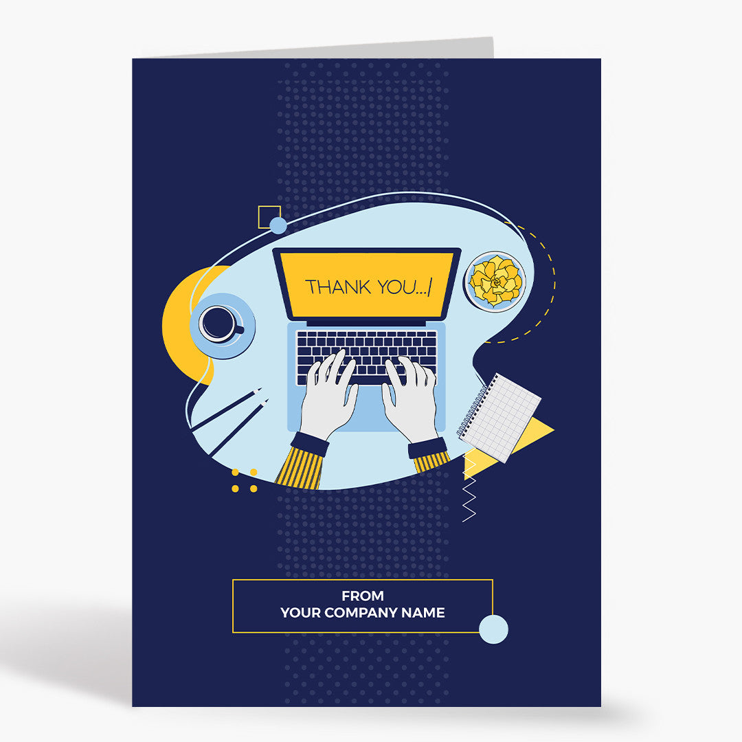 Typing Thank You Card