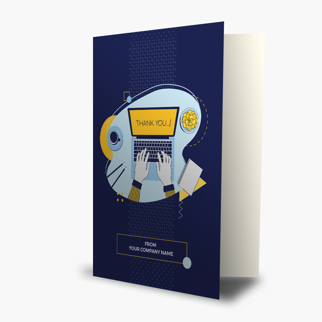 Typing Thank You Card