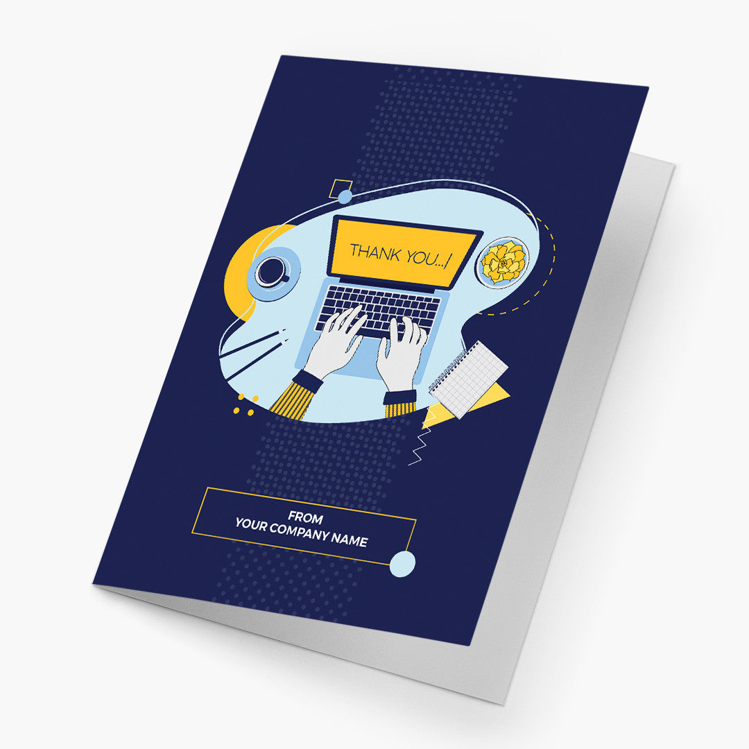 Typing Thank You Card