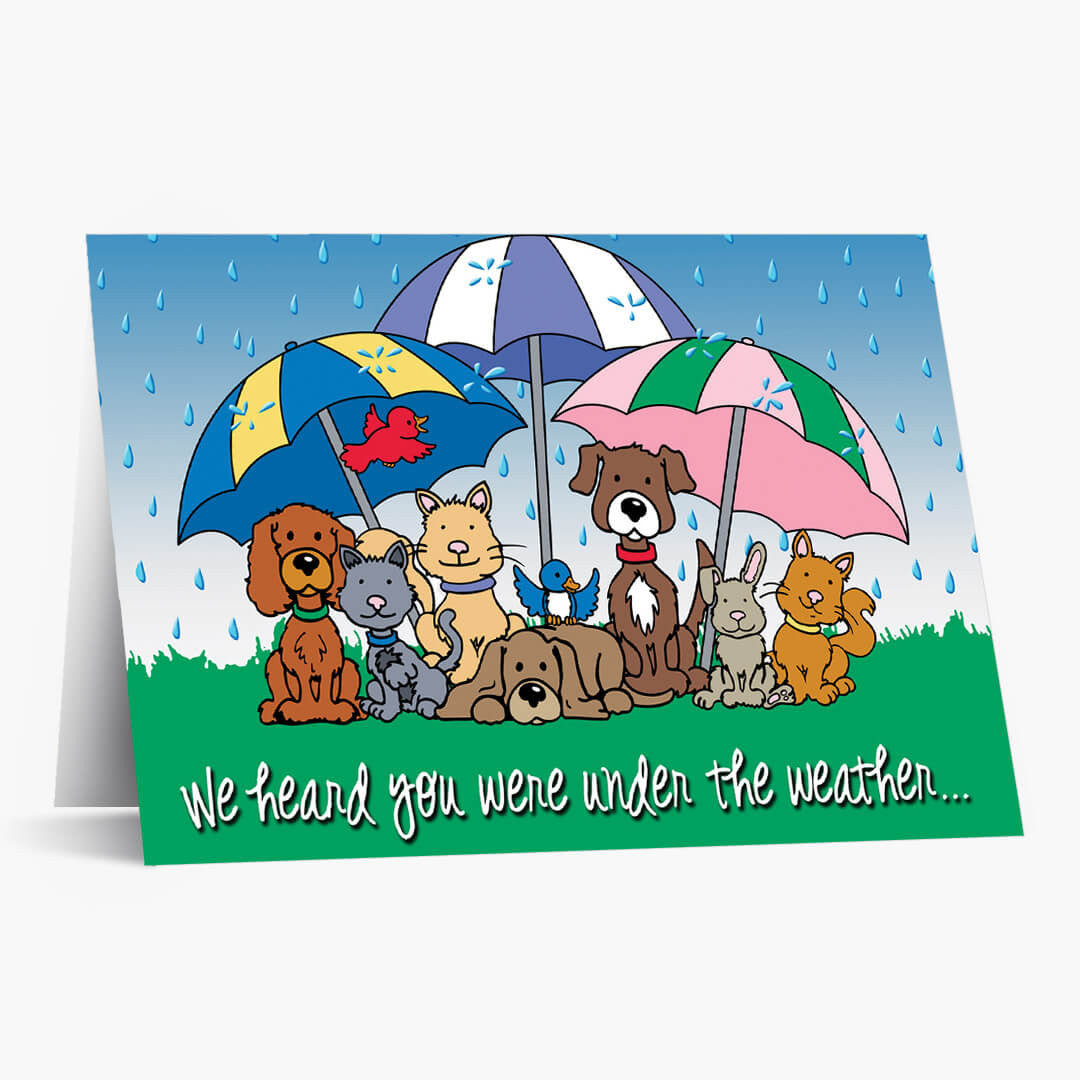 Under The Weather Pet Get Well Card