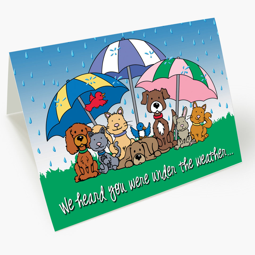 Under The Weather Pet Get Well Card