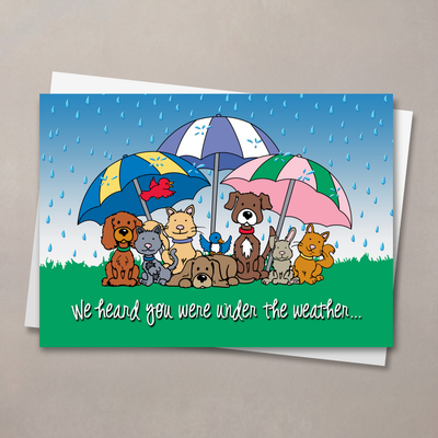 Under The Weather Pet Get Well Card