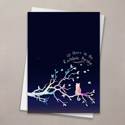 Up the Rainbow Bridge Pet Sympathy Card