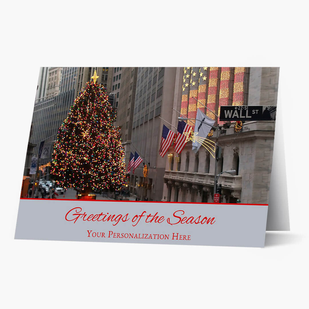 Wall Street Seasons Greetings Card