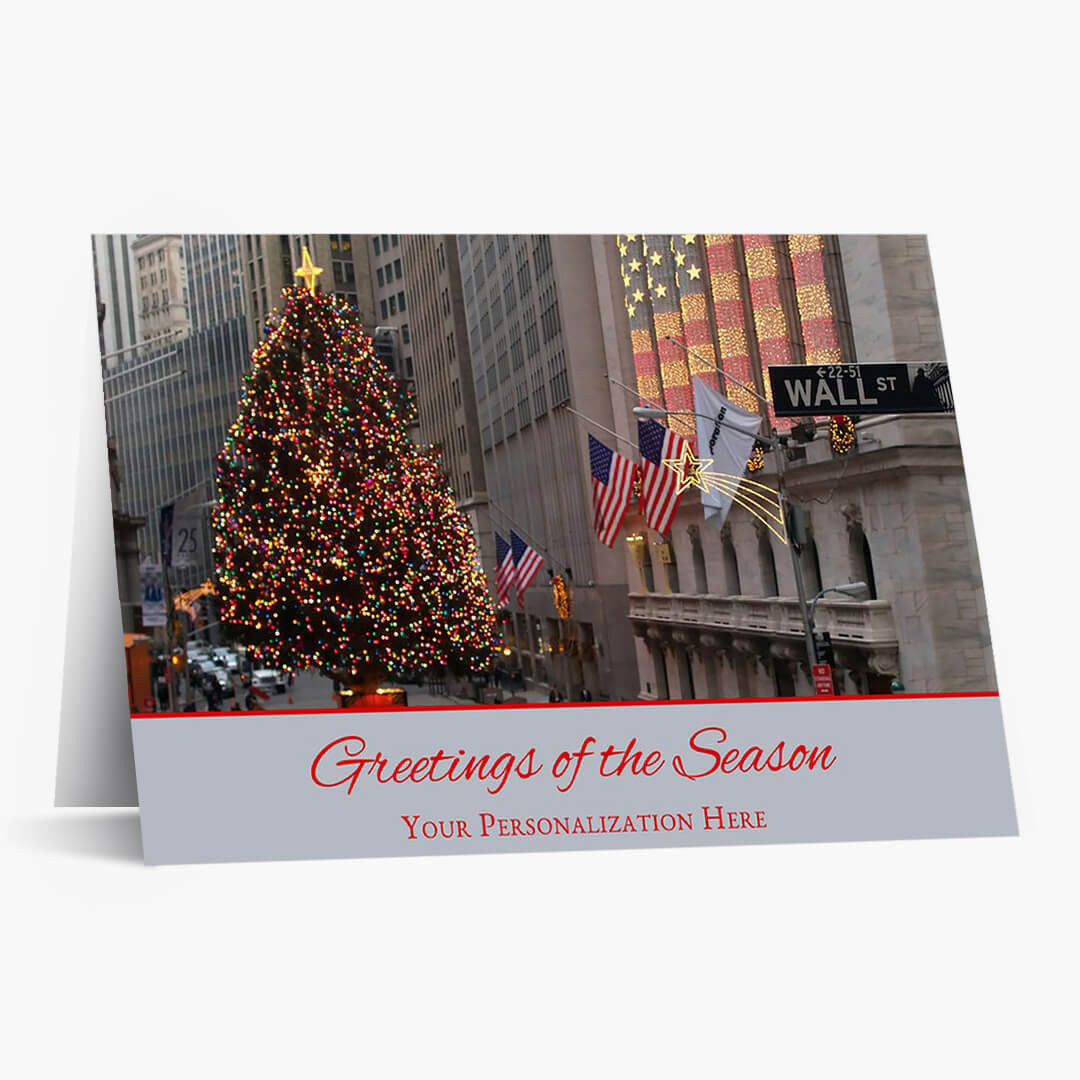 Wall Street Seasons Greetings Card
