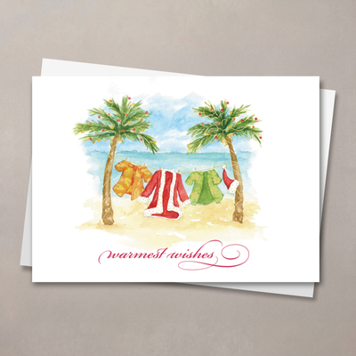 Warm Weather Clothes Christmas Card