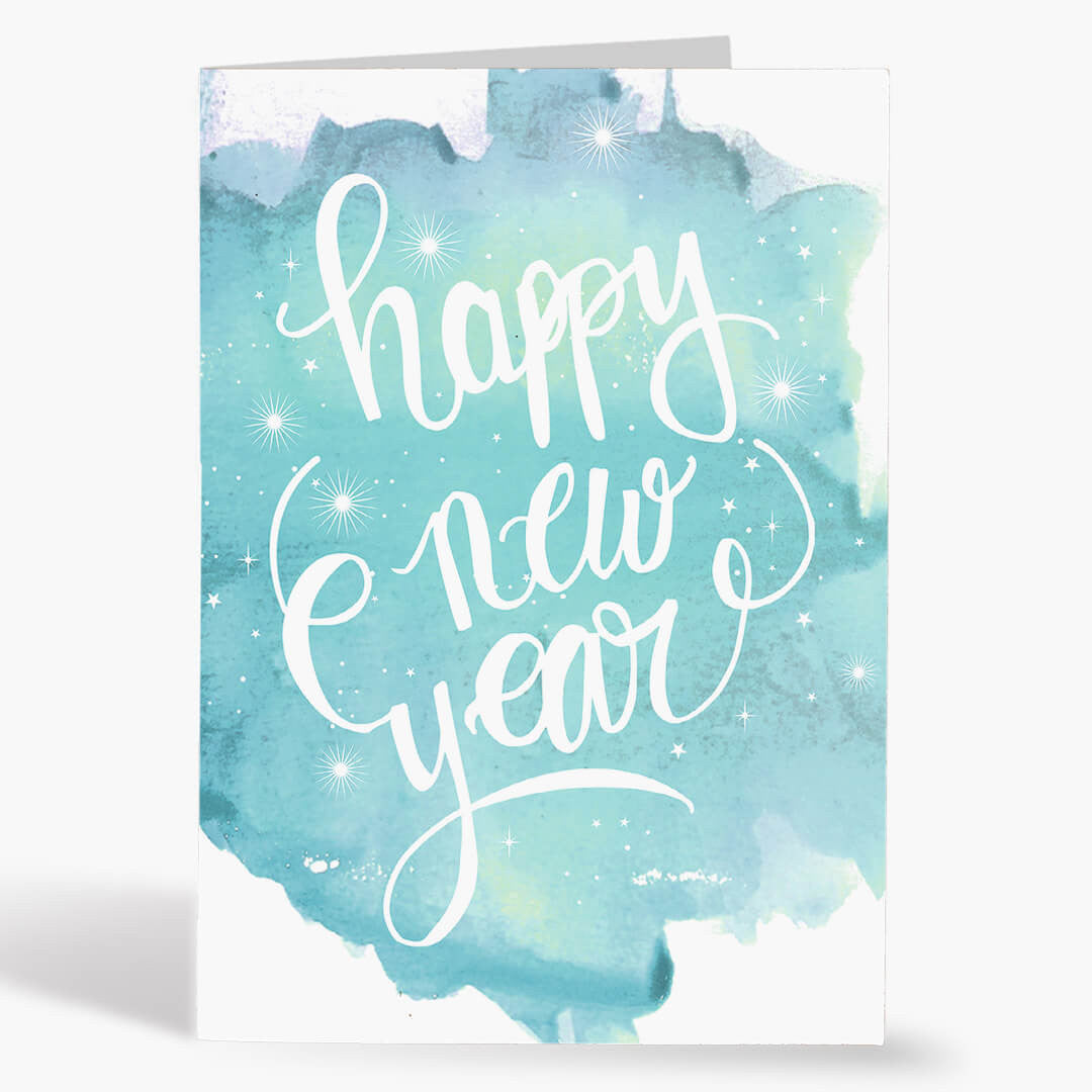Watercolor New Year