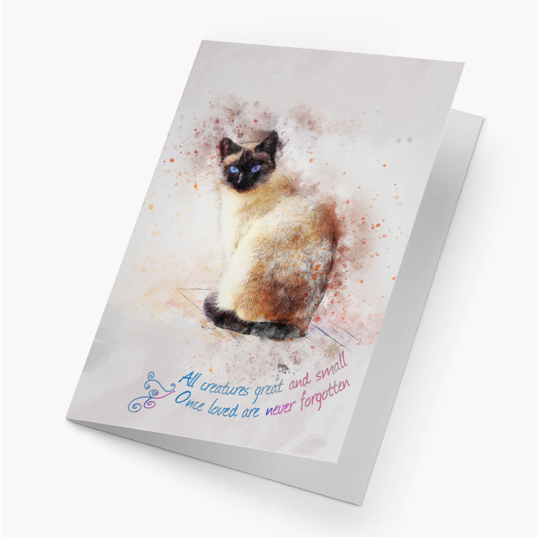 Watercolor Siamese Sympathy