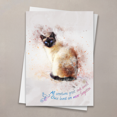 Watercolor Siamese Sympathy