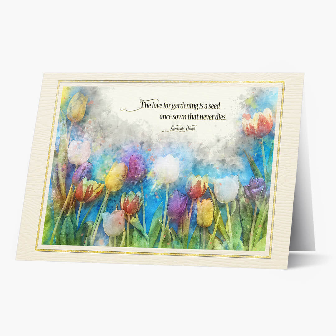 Watercolor Tulip All Occasion Gardening Appreciation Card