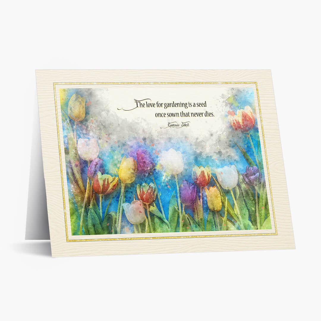Watercolor Tulip All Occasion Gardening Appreciation Card